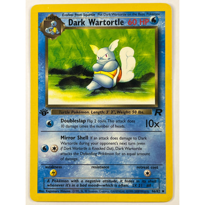 1st Edition Dark Wartortle Non Holo Uncommon 46/82