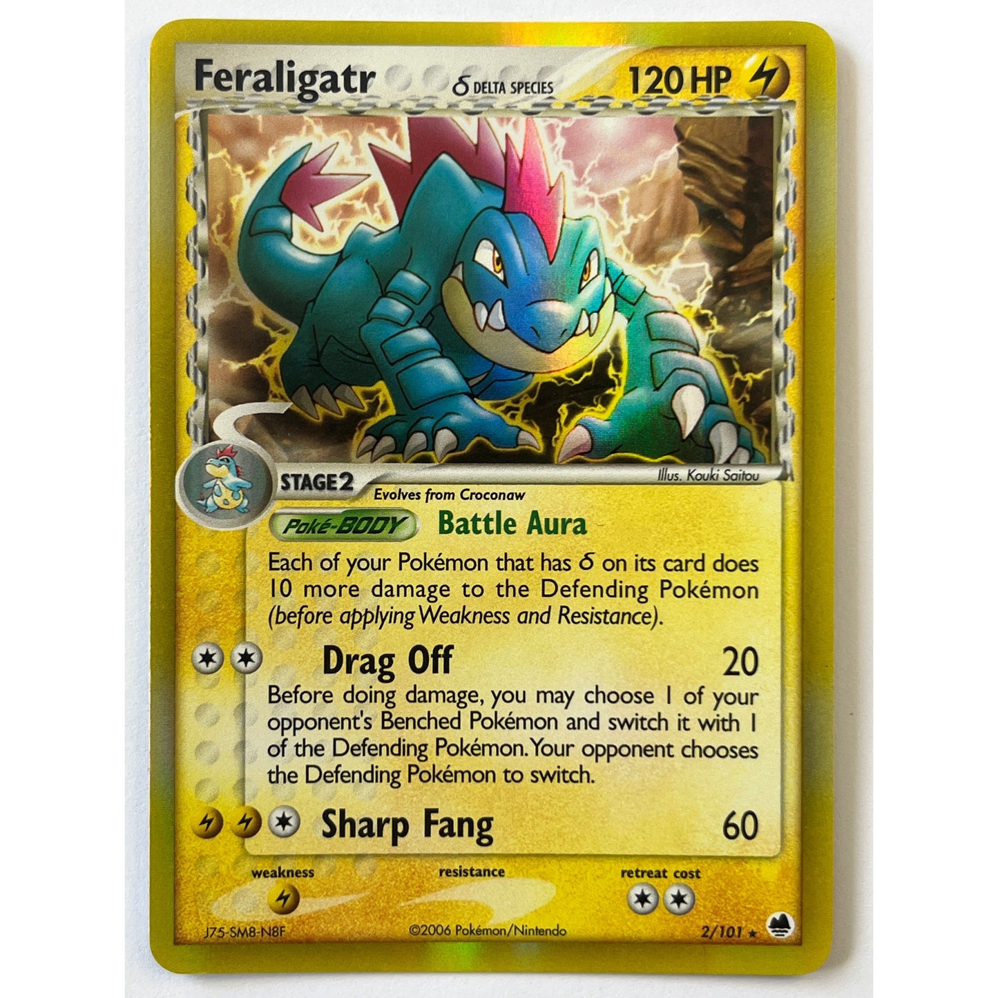 Feraligatr Reverse Holo Foil Rare 2/101