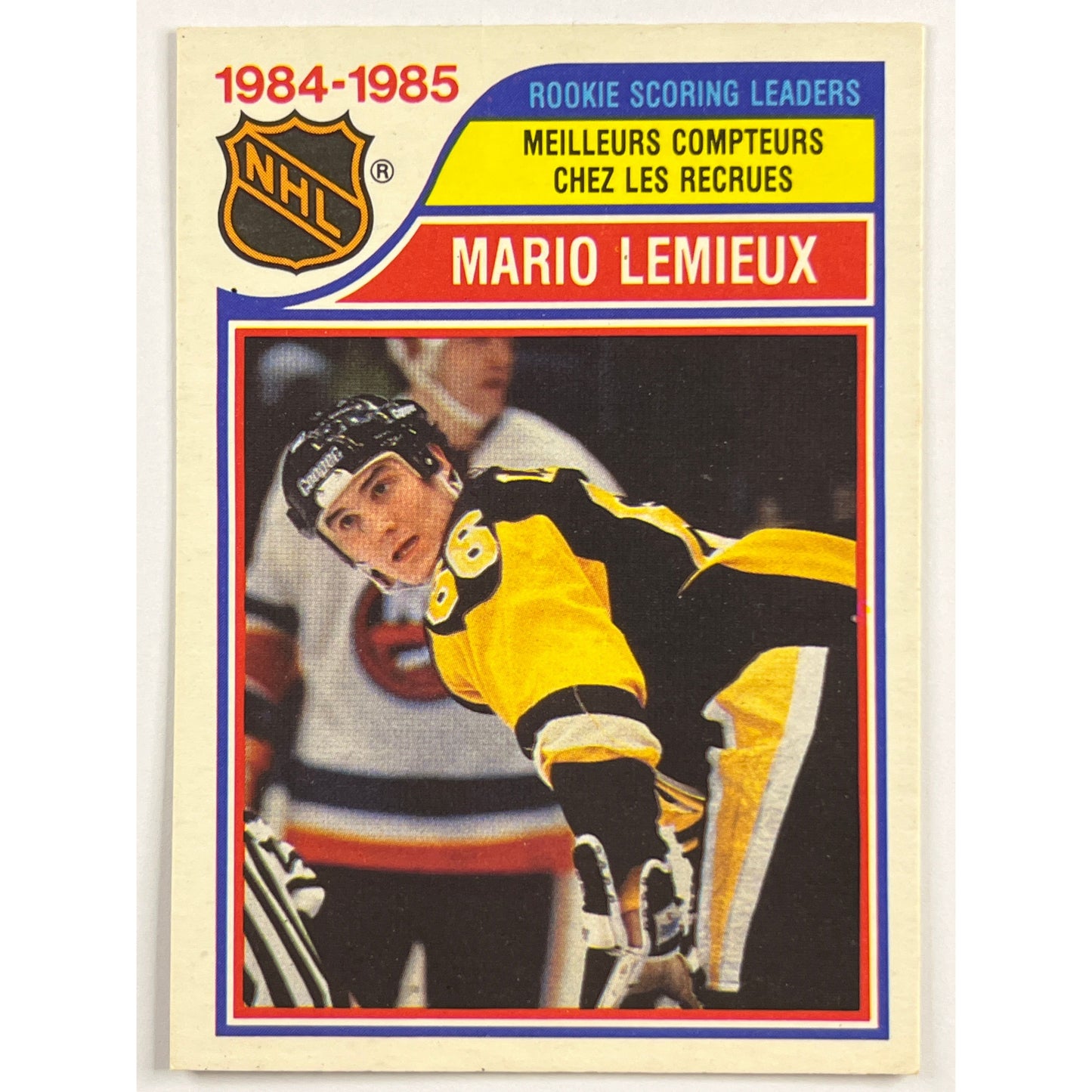 1985-86 O-Pee-Chee Mario Lemieux Rookie Scoring Leaders #262