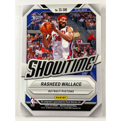 2023-24 Mosaic Rasheed Wallace Showtime Red Scope Prizm Auto