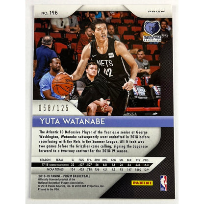 2018-19 Prizm Yuta Watanabe Red Disco Prizm RC /125