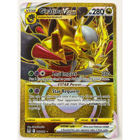 Giratina VSTAR Holo Gold Secret Rare 212/196