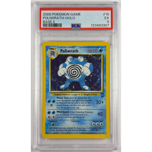 Poliwrath Holo Rare 15/130 PSA 5 EXCELLENT | Local Legends Cards & Collectibles