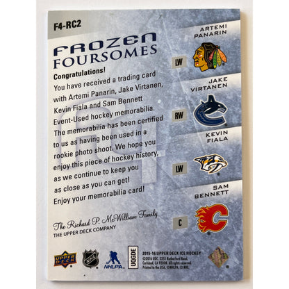 2015-16 Ice Panarin / Virtanen / Fiala / Bennett Frozen Foursomes RC