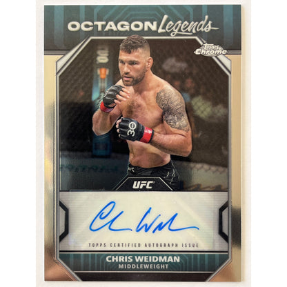 2024 Topps Chrome Chris Weidman Octagon Legends Auto