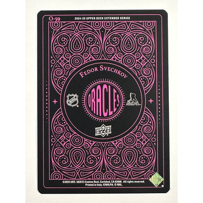 2024-25 Upper Deck Extended Series Fedor Svechkov Oracles Pink SP | Local Legends Cards & Collectibles