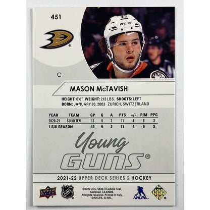 2021-22 Series 2 Mason Mctavish Young Guns