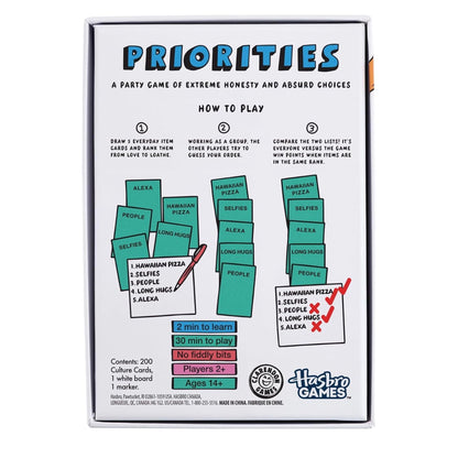 Hasbro Priorities Cooperative Party Game