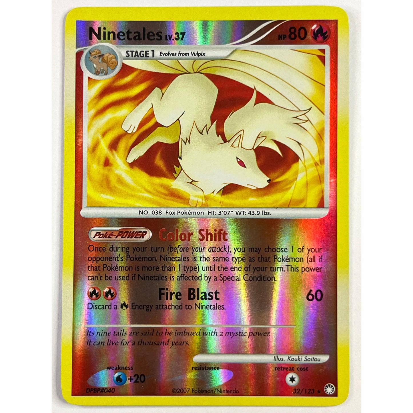 Ninetales Reverse Holo Rare 32/123