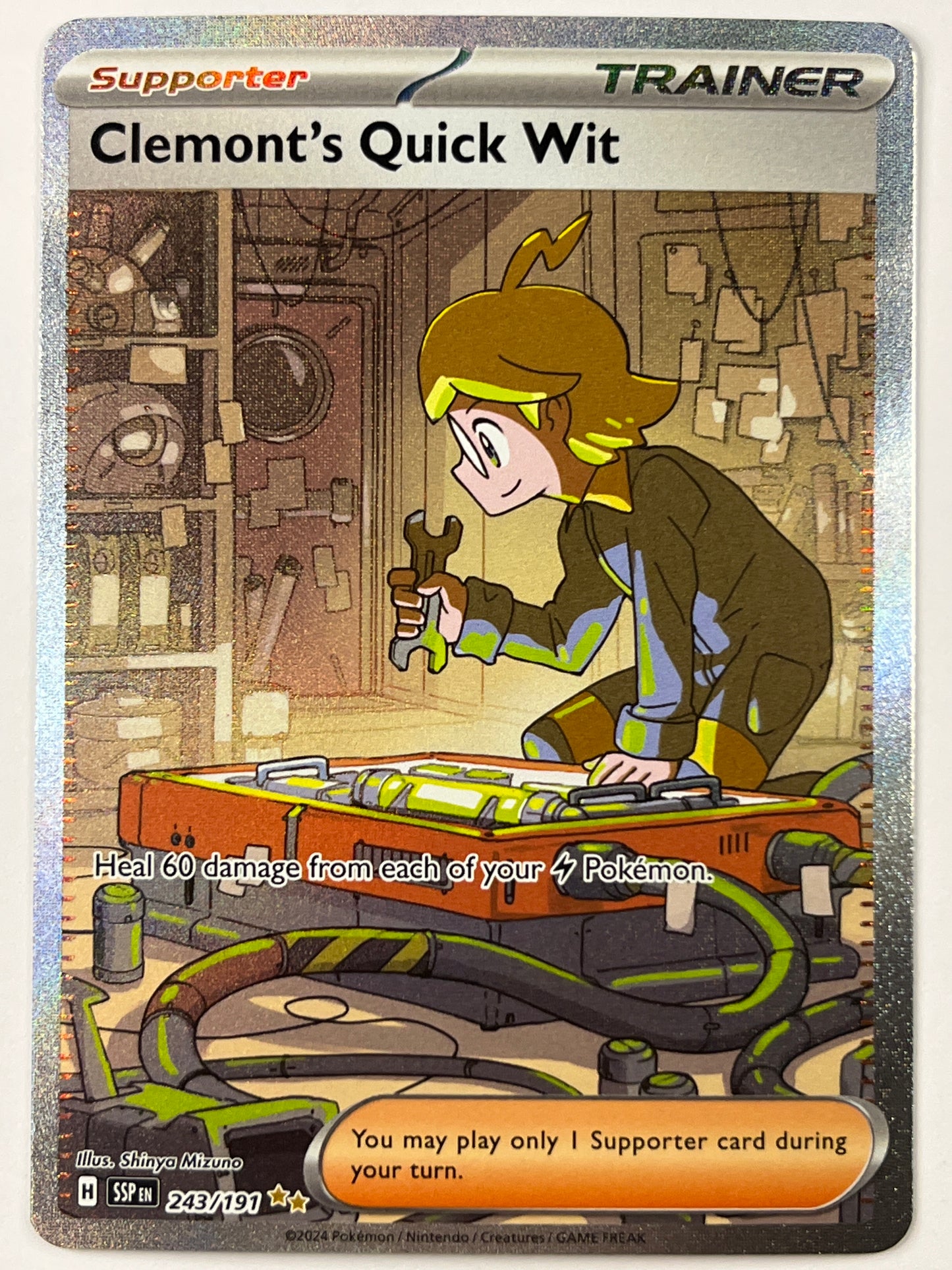 Clemont’s Quick Wit Holo Special Illustration Rare 243/191