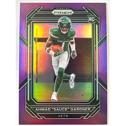 2022 Panini Prizm Ahmad “Sauce” Gardner Purple Holo Prizm RC /125 | Local Legends Cards & Collectibles