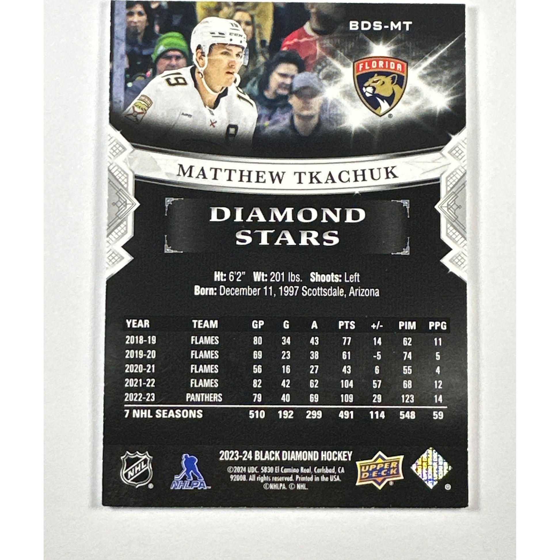 2023-24 Black Diamond Matthew Tkachuk Diamond Stars /299 | Local Legends Cards & Collectibles