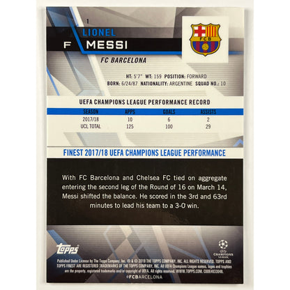 2018-19 Topps Finest Lionel Messi #1