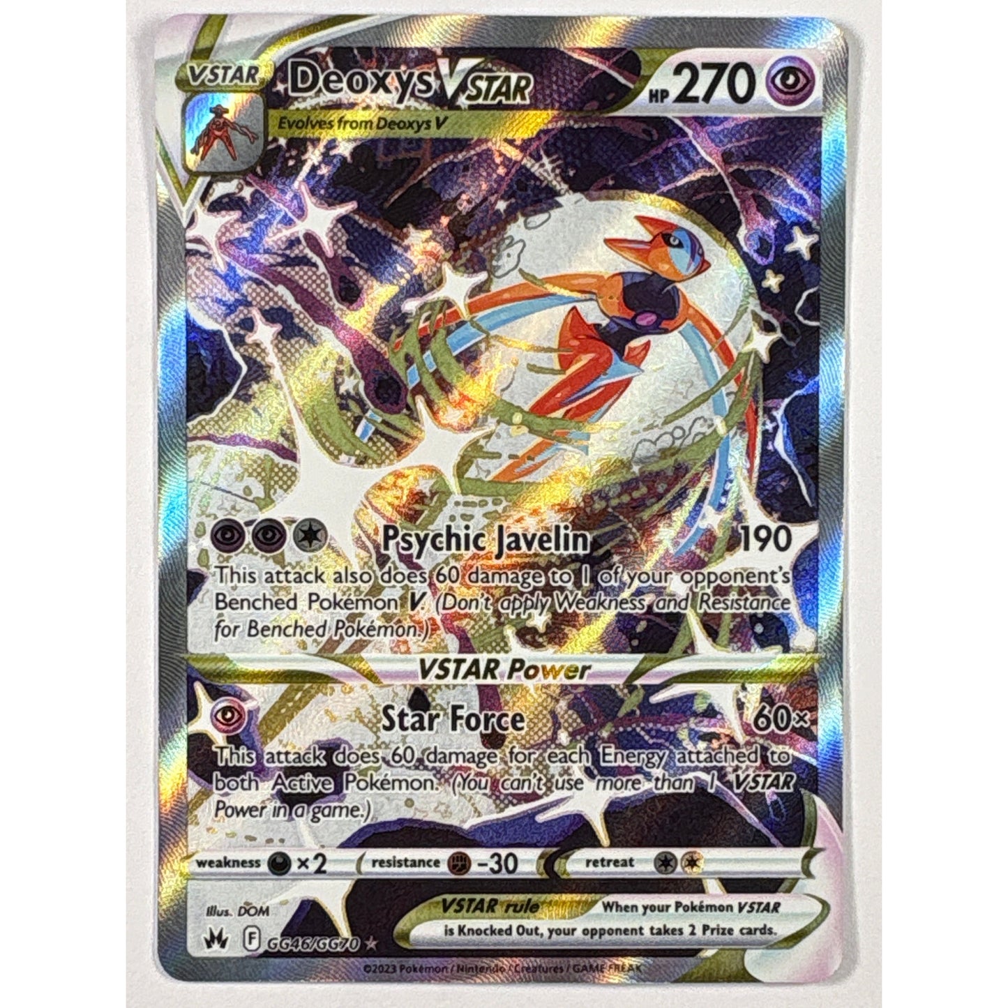 Deoxys VSTAR Holo Galarian Gallery GG46/GG70