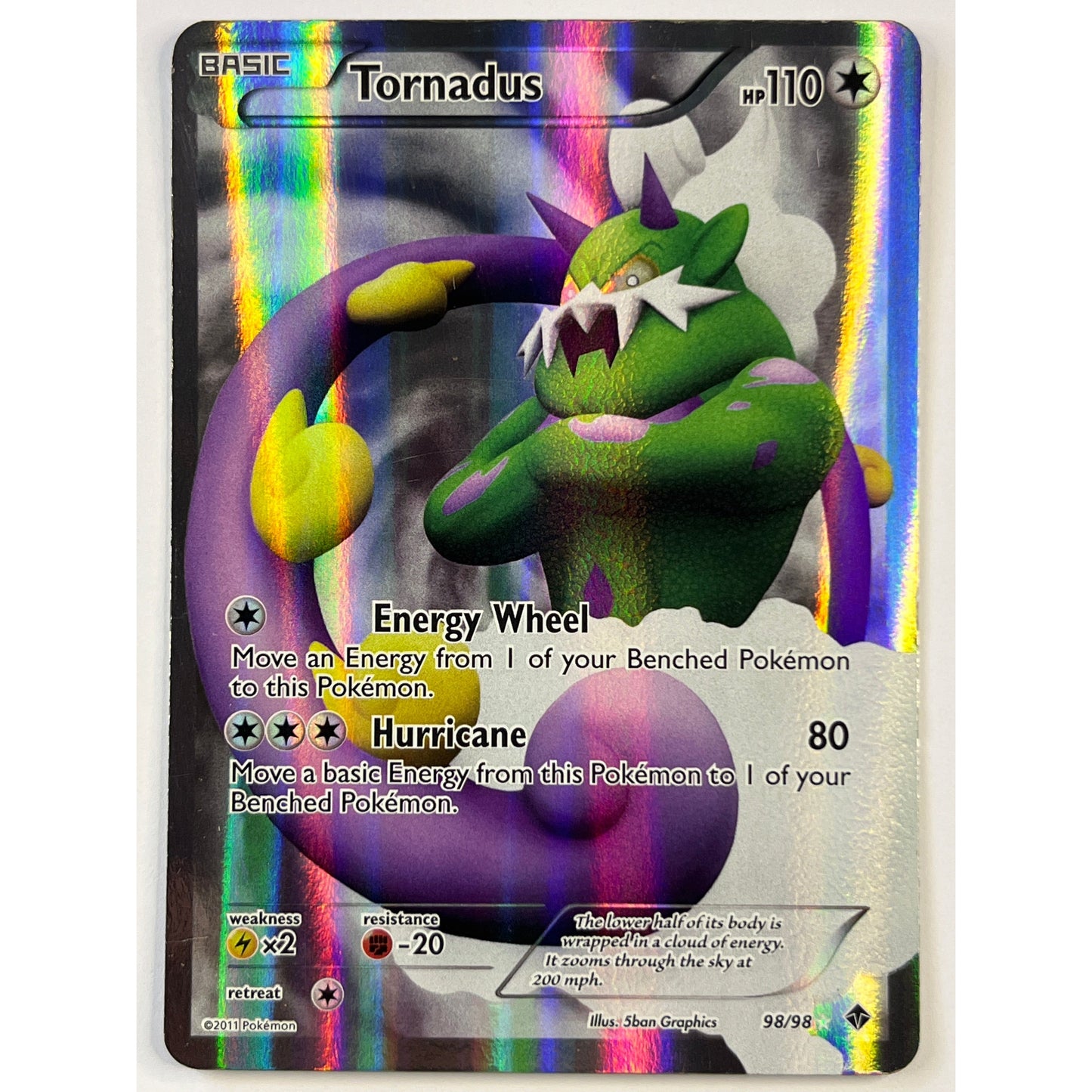 Tornadus Full Art Holo Rare 98/98