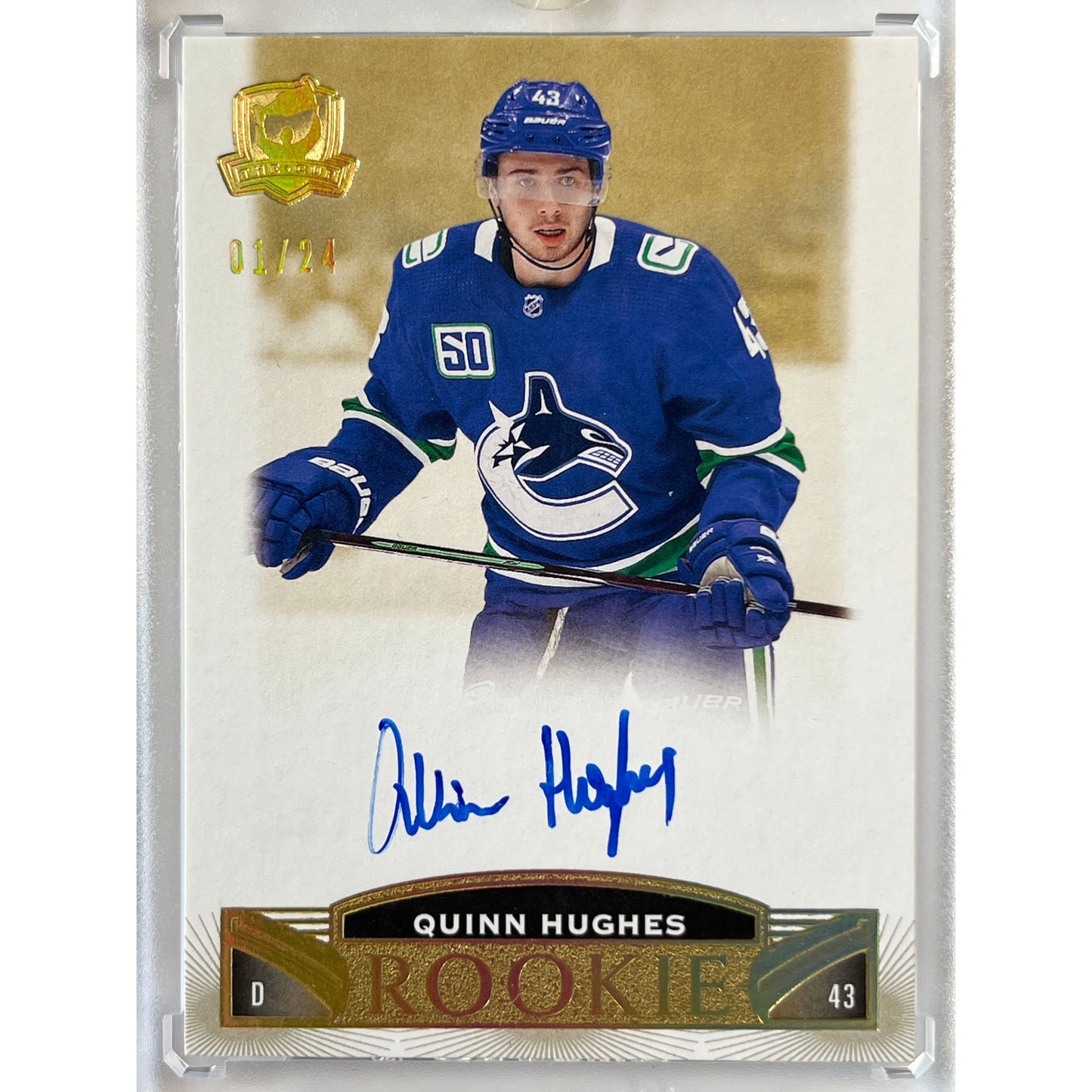 2019-20 The Cup Quinn Hughes Rookie Auto 01/24