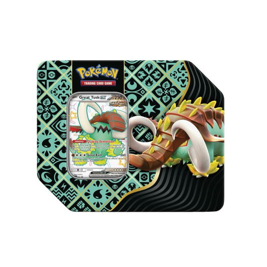 Pokémon Paldean Fates Shiny Great Tusk EX Promo Tin