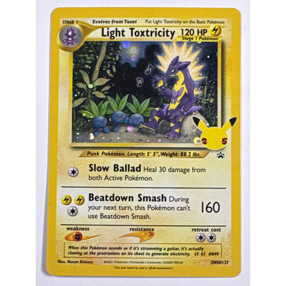 Light Toxtricity Celebrations Holo Black Star Promo SWSH137