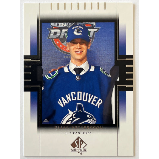 2018-19 SP Authentic Elias Pettersson Draft Day RC