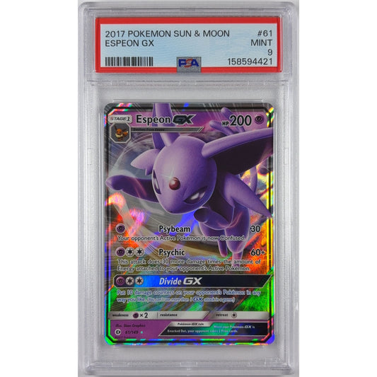 Espeon GX Holo Ultra Rare 61/149 PSA 9 MINT