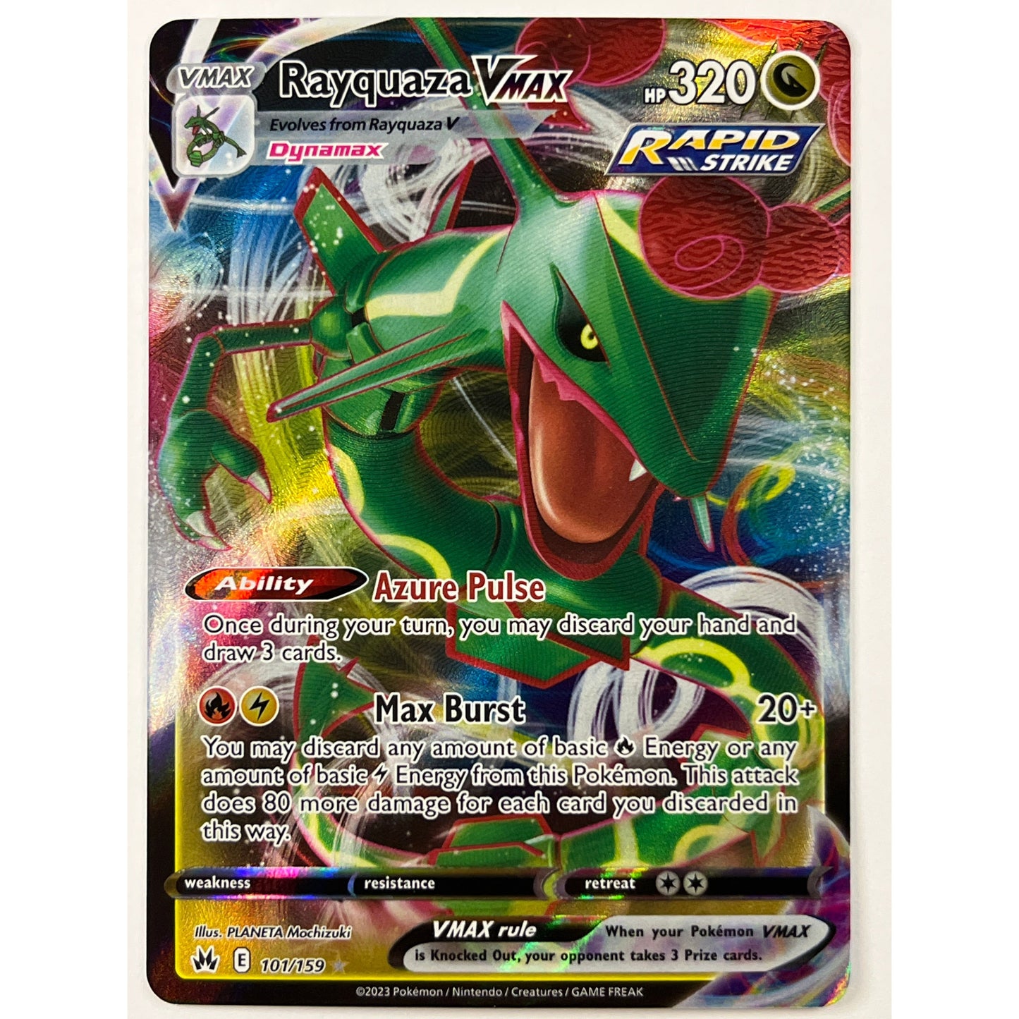 Rayquaza VMAX Holo Ultra Rare 101/159