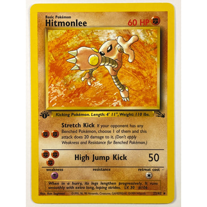 1st Edition Hitmonlee Non Holo Rare 22/62