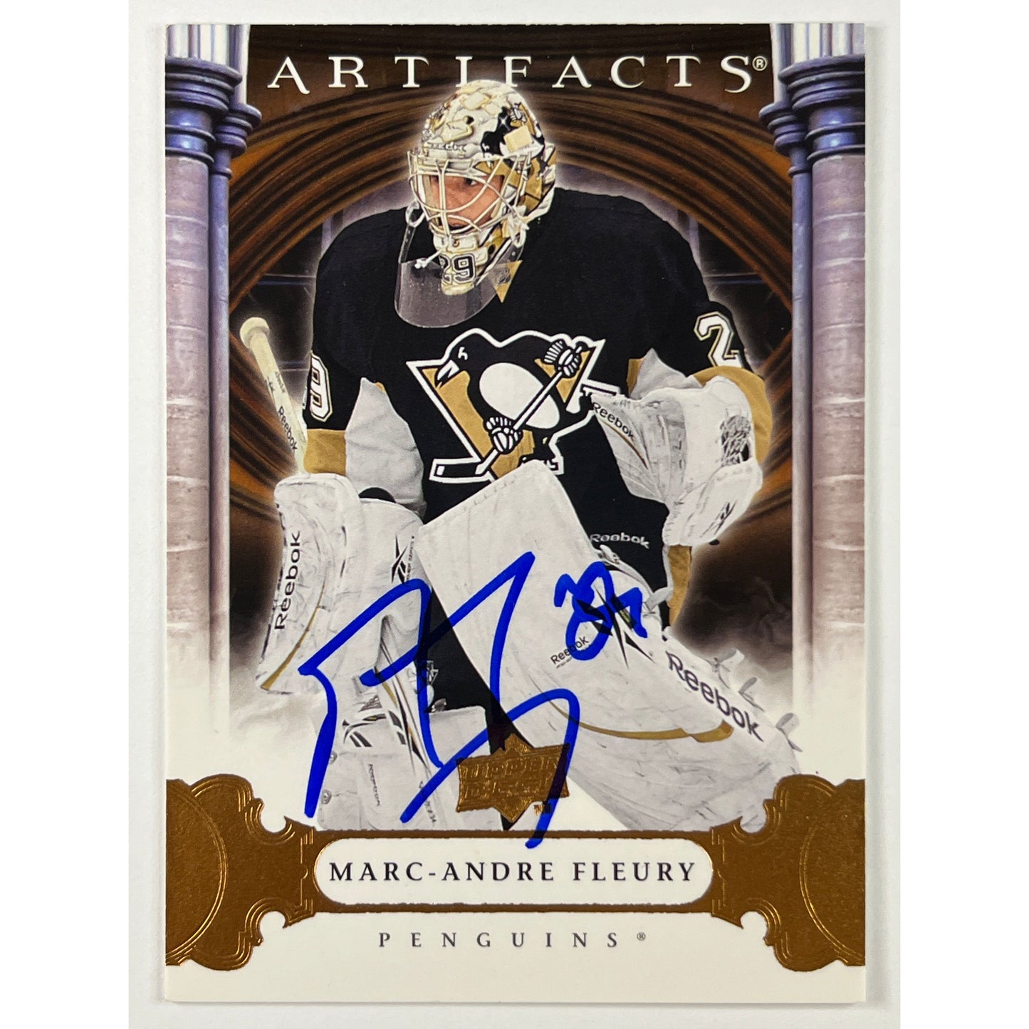 2009-10 Artifacts Marc-Andre Fleury In-Person Auto