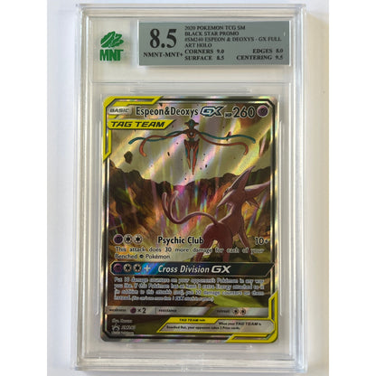 Espeon & Deoxys GX Holo Black Star Promo SM240 MNT 8.5 NMNT-MNT +