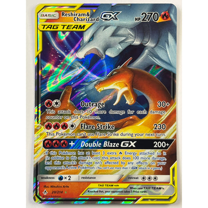 Tag Team Reshiram & Charizard GX  Holo Ultra Rare 20/214