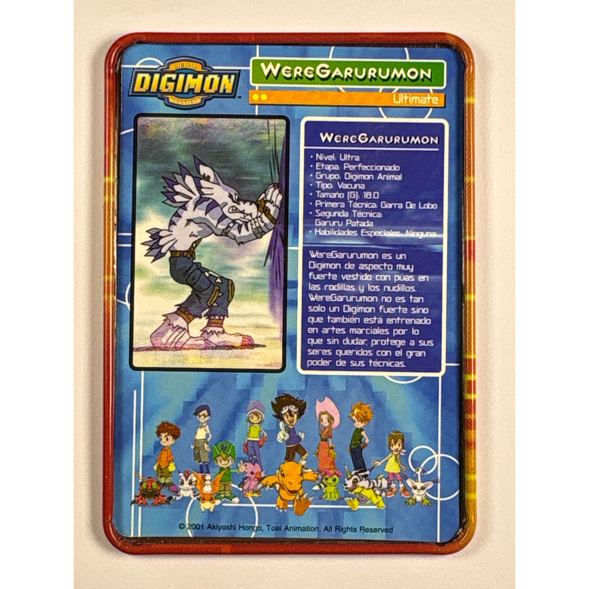 2000 Taco Bell WereGarurumon Metal Promo