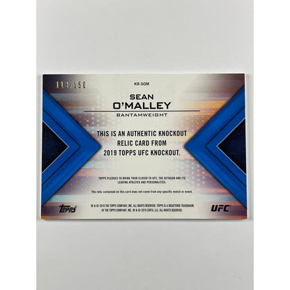 2019 Topps UFC Knockout Sean O’Malley Rookie Relic /150