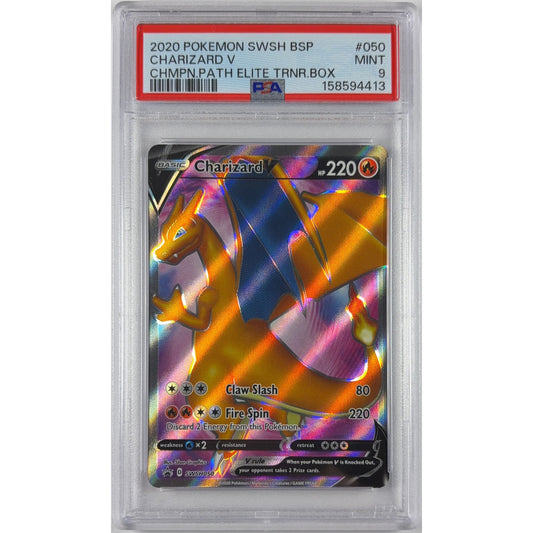 Charizard V Holo Black Star Promo SWSH050 PSA 9 MINT | Local Legends Cards & Collectibles