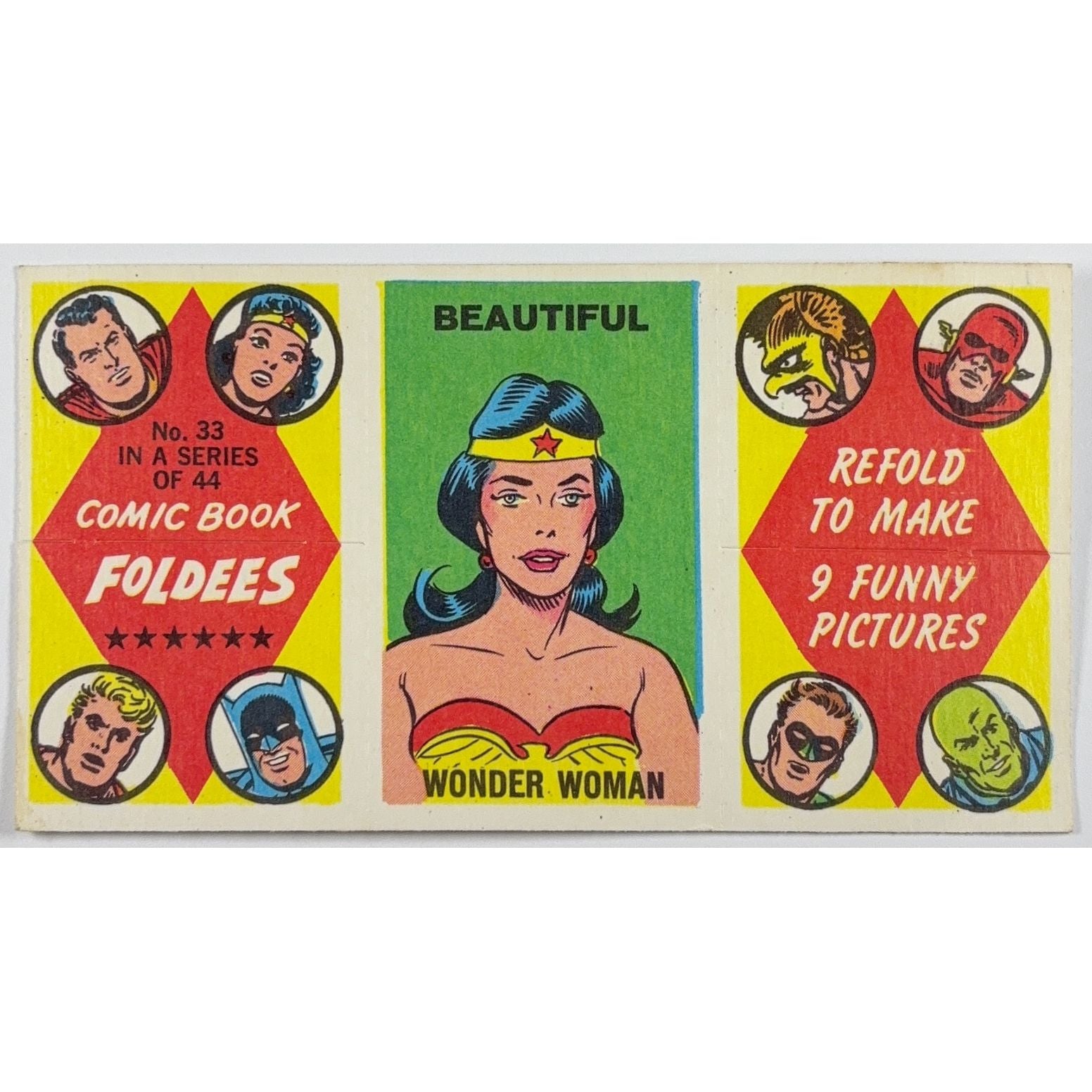 1966 Topps Comic Book Foldees No.33 Wonder Woman | Local Legends Cards & Collectibles