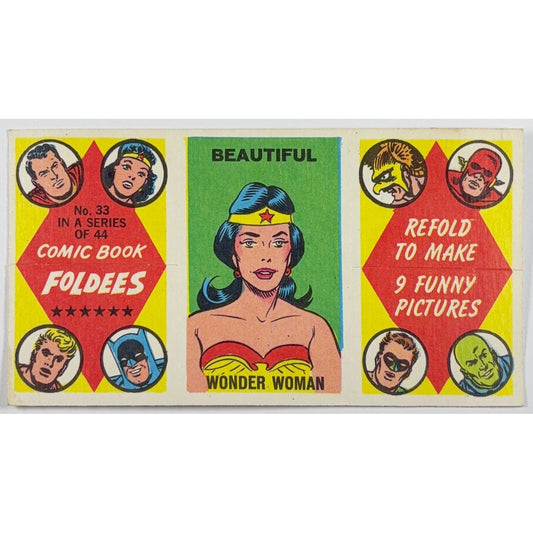 1966 Topps Comic Book Foldees No.33 Wonder Woman | Local Legends Cards & Collectibles