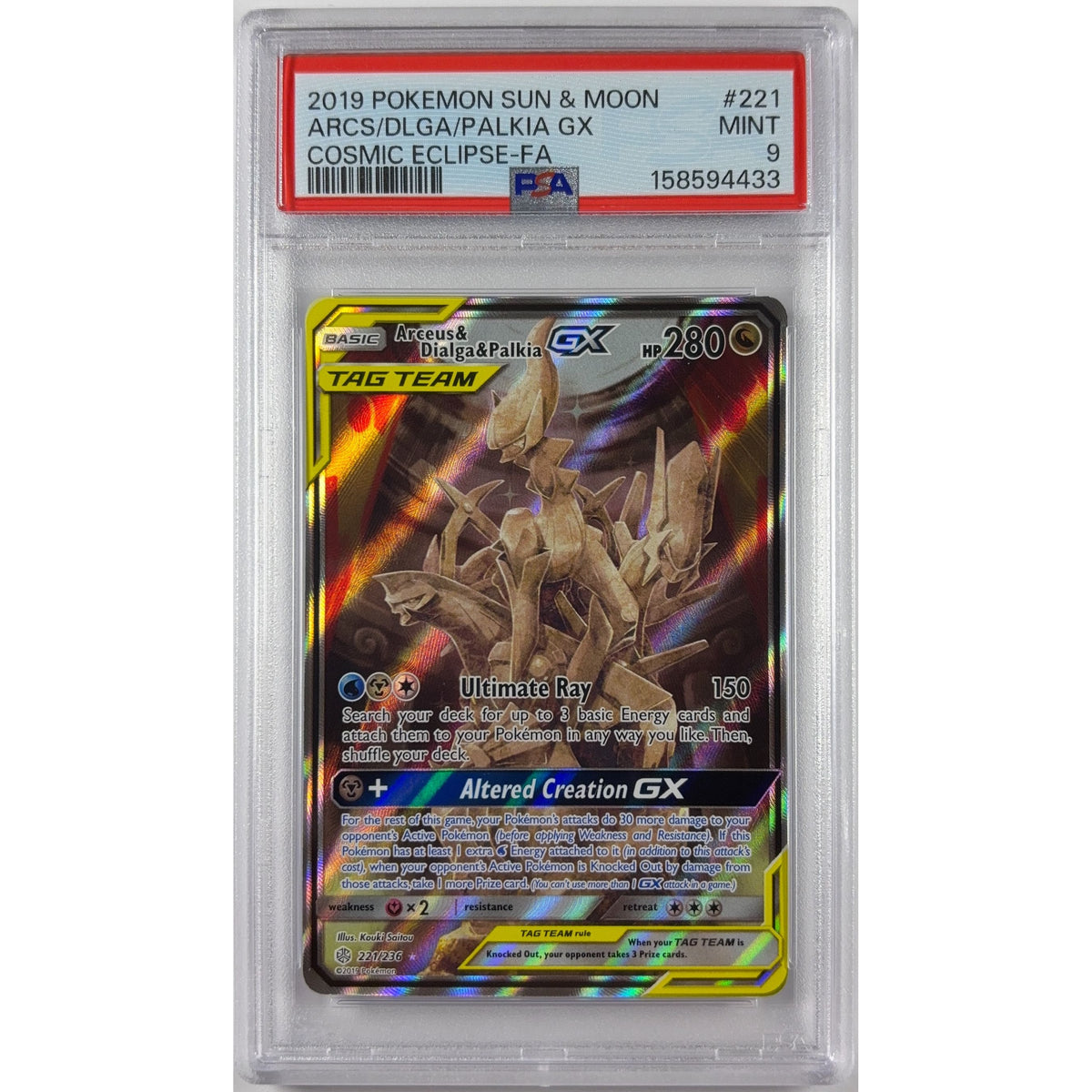 Tag Team Arceus & Dialga & Palkia PSA 9 MINT | Local Legends Cards & Collectibles