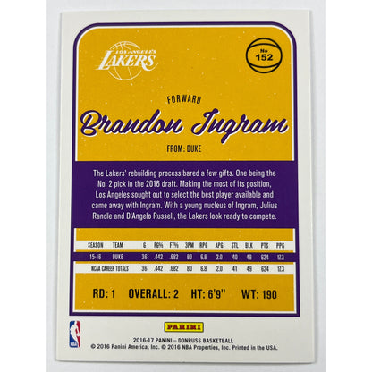 2016-17 Winter Donruss Brandon Ingram RC