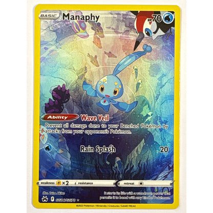 Manaphy Holo Galarian Gallery Rare GG06/GG70