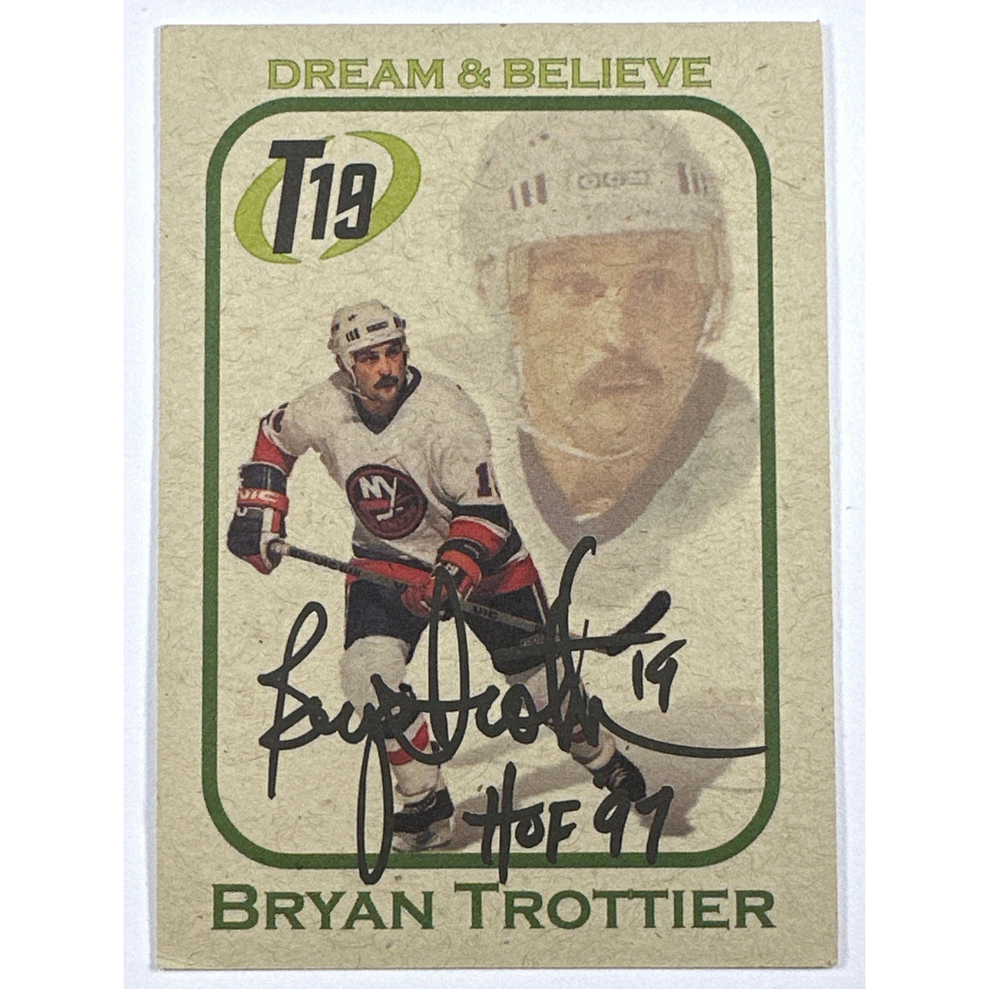 Call 2 Recycle Bryan Trottier Inscribed Autograph | Local Legends Cards & Collectibles