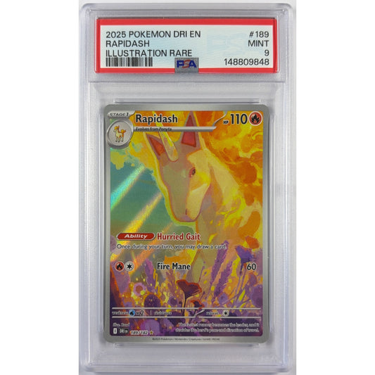 Rapidash Holo Illustration Rare 189/182 PSA 9 MINT