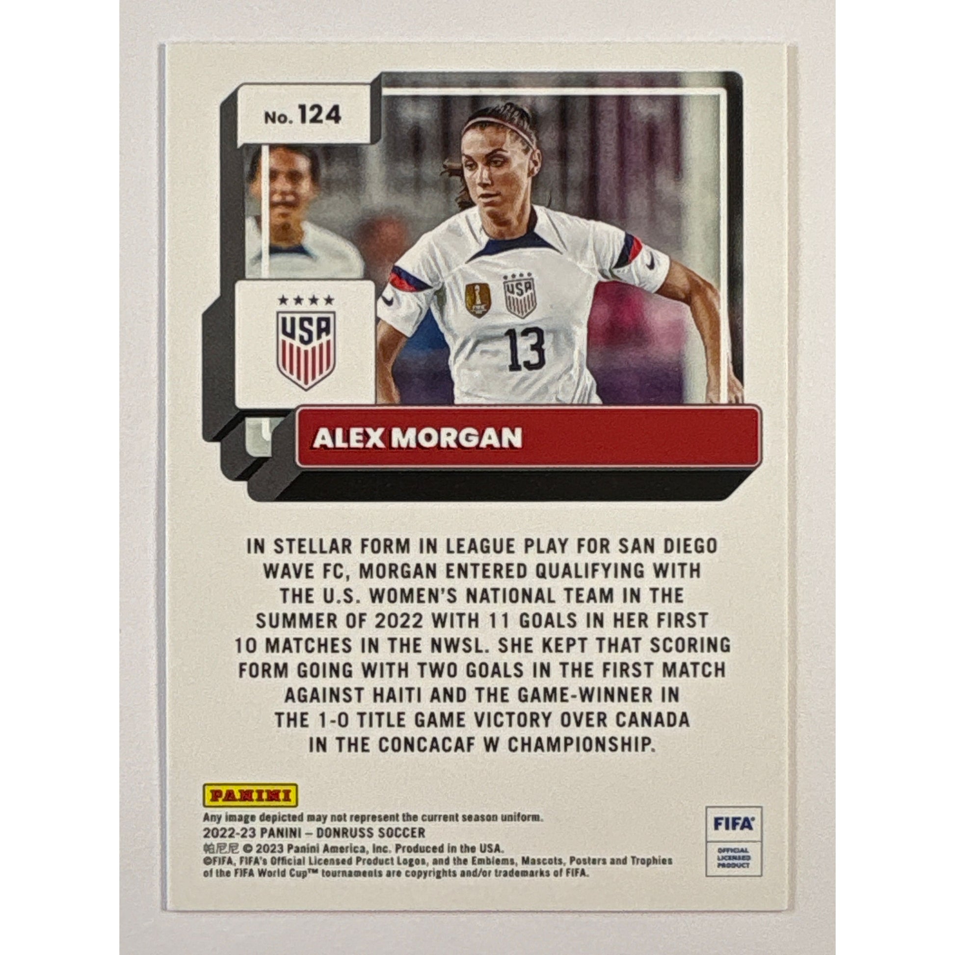 2022-23 Donruss Alex Morgan Orange Speckle Holo SP | Local Legends Cards & Collectibles