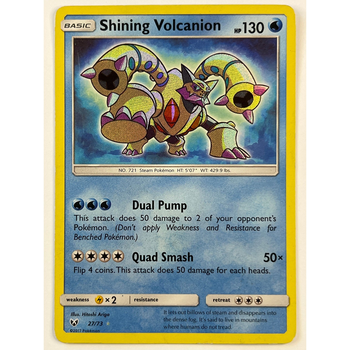 Shining Volcanion Holo Rare 27/73