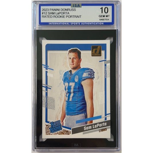 2023 Donruss Sam Laporta Rated Rookie Portrait ISA 10 GEM MINT | Local Legends Cards & Collectibles