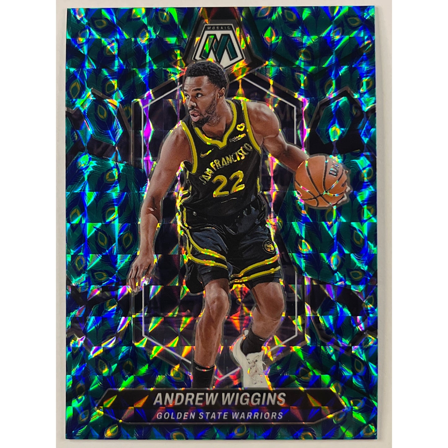 2023-24 Mosaic Andrew Wiggins Peacock Prizm SSP