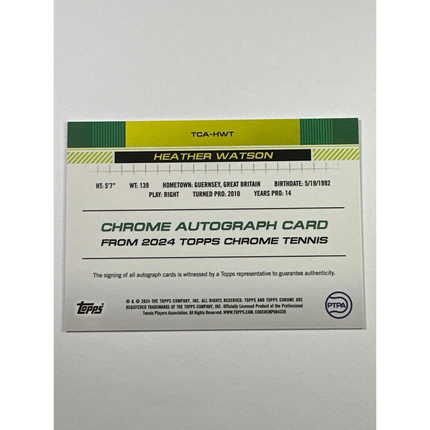 2024 Topps Chrome Heather Watson Autograph | Local Legends Cards & Collectibles
