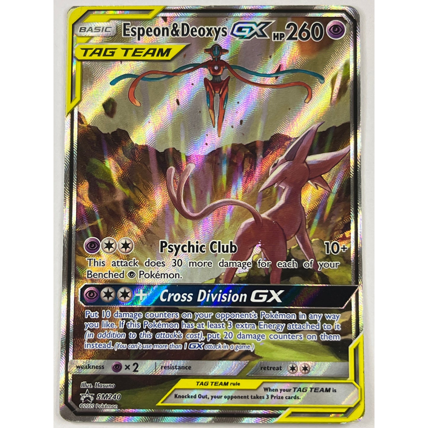 Tag Team Espeon & Deoxys GX Holo Black Star Promo SM240