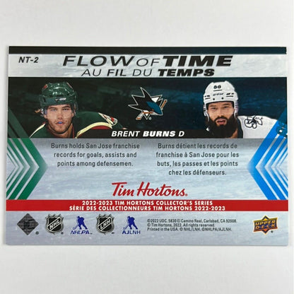 2022-23 Tim Hortons Brent Burns Flow of Time 3D Lenticular