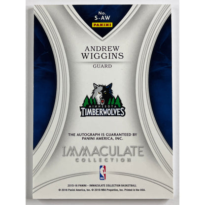 2015-16 Immaculate Collection Andrew Wiggins 2nd Year Auto /60