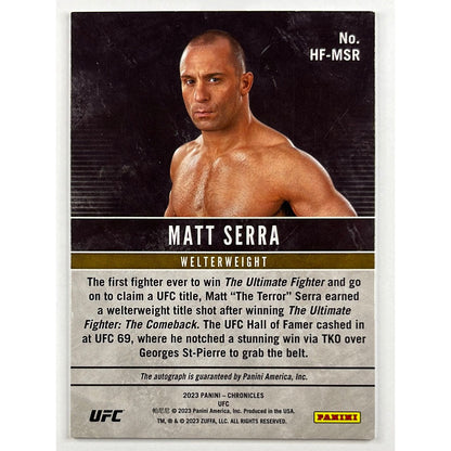 2023 Chronicles Matt Serra HOF 2018 Auto