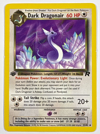 1st Edition Dark Dragonair Non Holo Uncommon 33/82