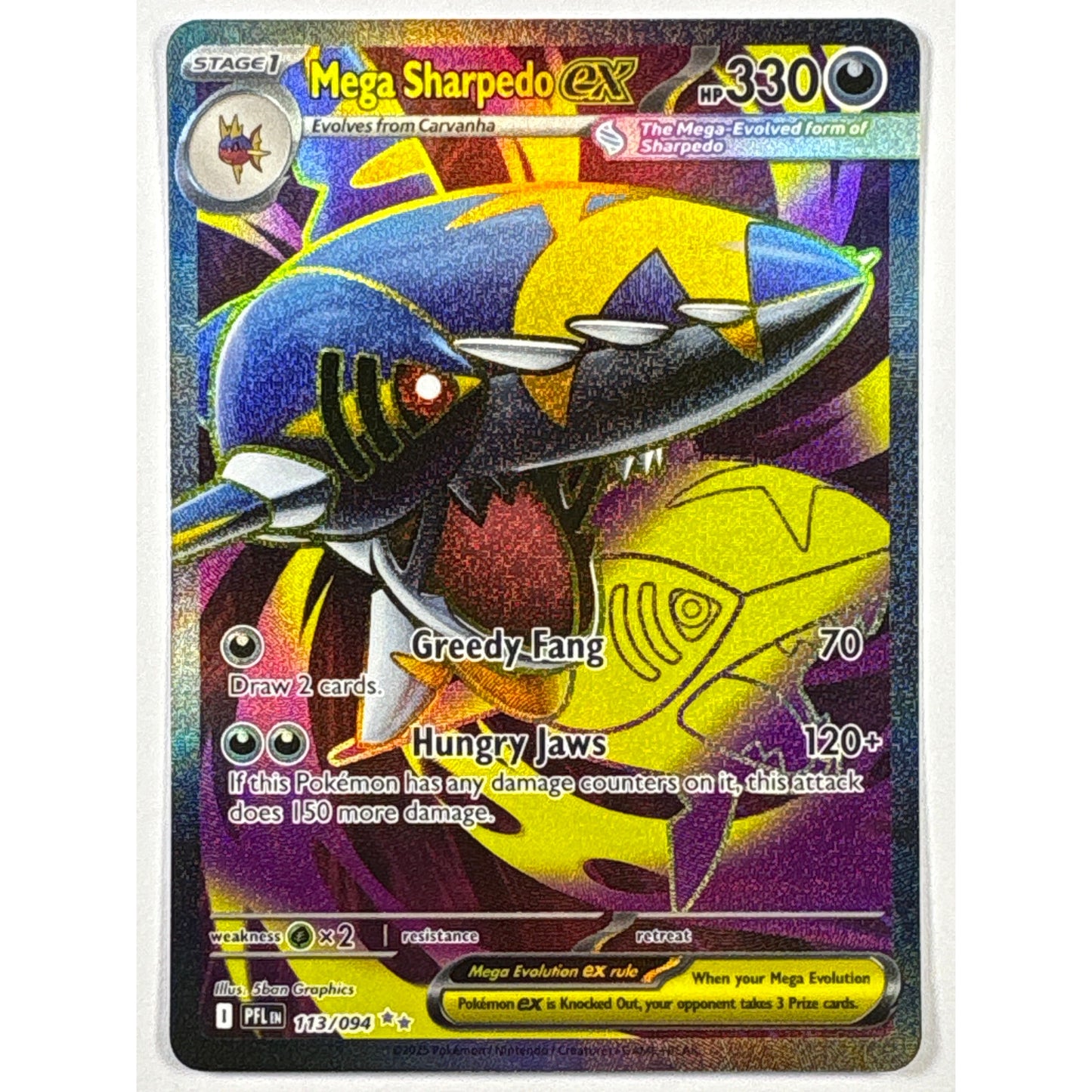 Mega Sharpedo ex Holo Ultra Rare 113/094 | Local Legends Cards & Collectibles